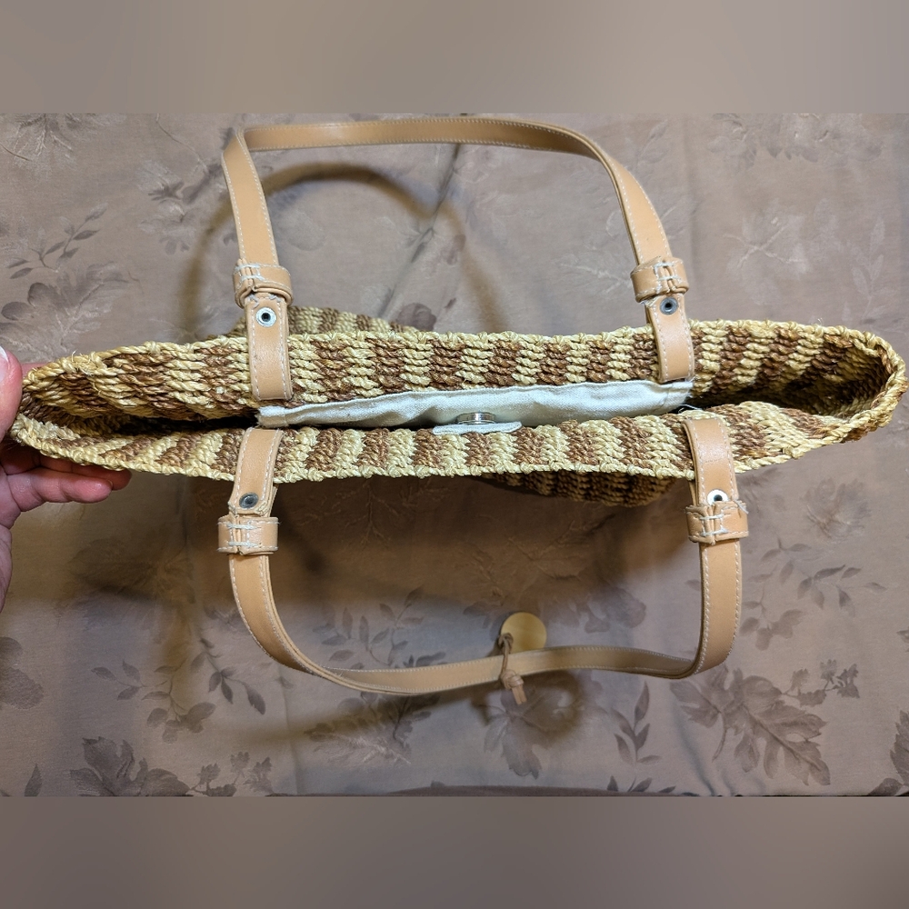 Nine West Straw Tote Bag, Used - Picture 9 of 9